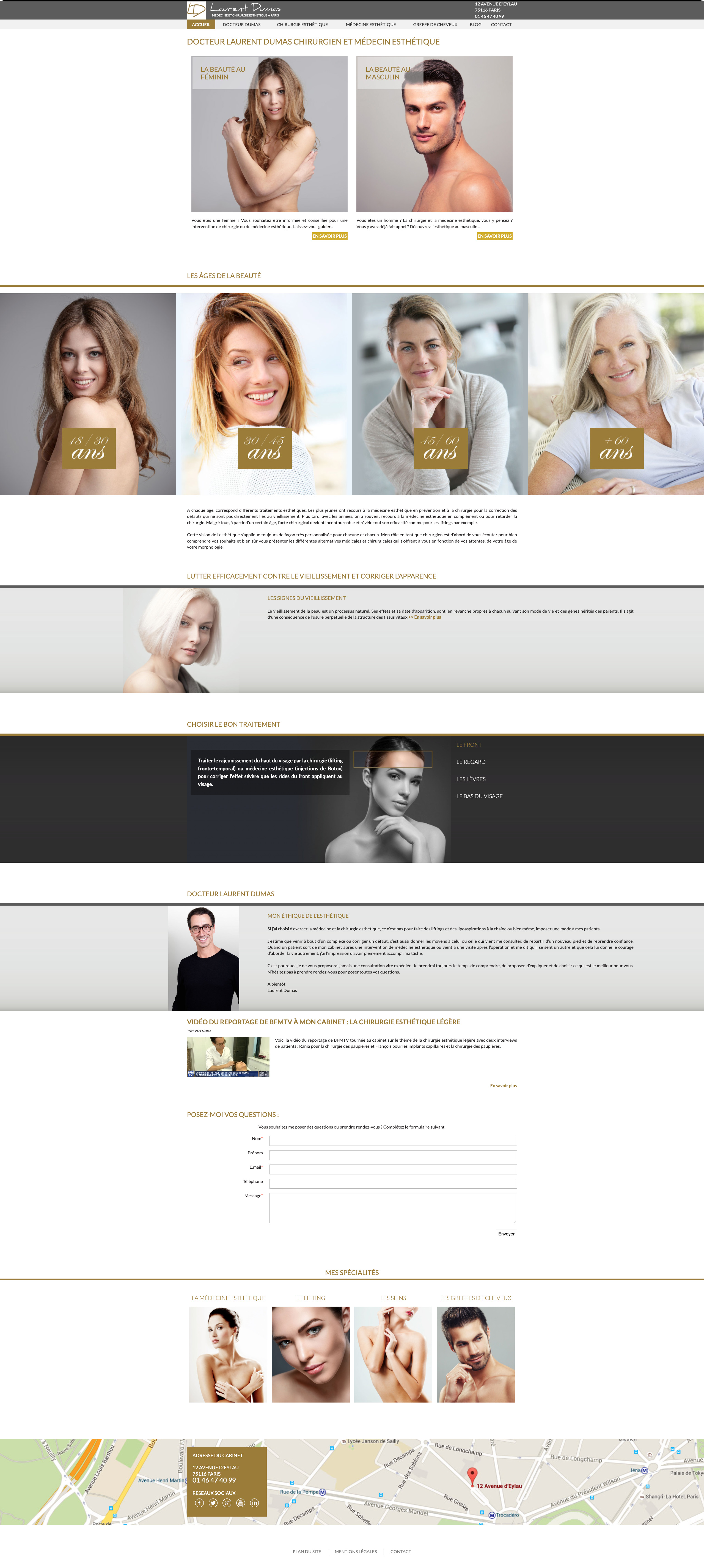 Website before the redesign